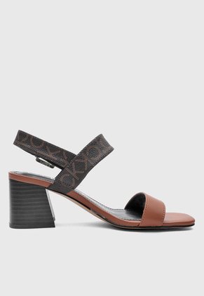 Sandalias Tacón Medio Calvin Klein Maggie Marrón