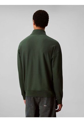 Saco Verde Con Cuello Semi Alto Y Cierre De Cremallera Calvin Klein