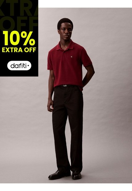 Polo Rojo Clásico De Piqué De Algodón Calvin Klein