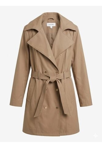 Chaqueta Gris Trench Softshell De Doble Botonadura Calvin Klein Calvin Klein