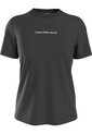 Camiseta Con Cuello Redondo Y Logo Mujer Negro Calvin Klein de Calvin Klein