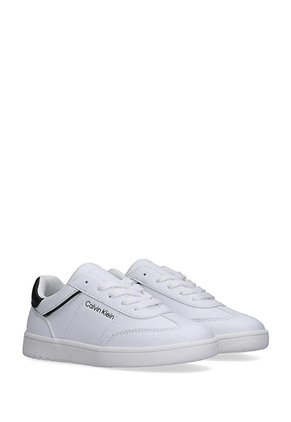 Tenis Blanco Para Niño De Corte Bajo Con Cordones Calvin Klein