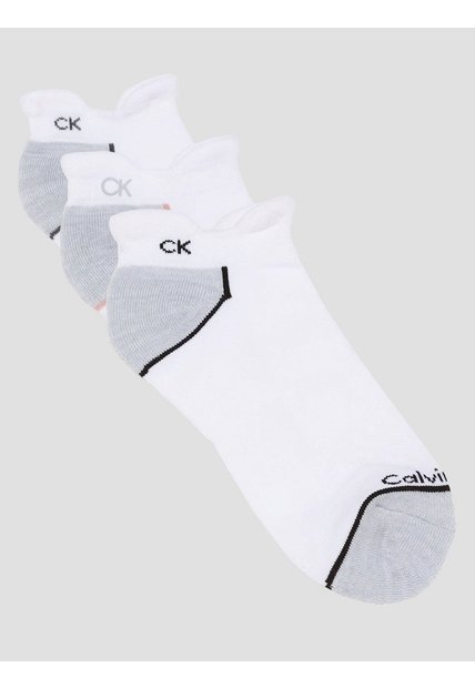 Pack Blanco De 3 Medias Invisibles Calvin Klein
