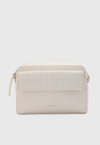 Bolso Manos Libres Calvin Klein Mini Quilt Marfil Calvin Klein