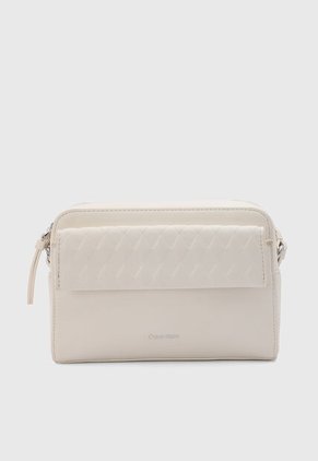 Bolso Manos Libres Calvin Klein Mini Quilt Marfil