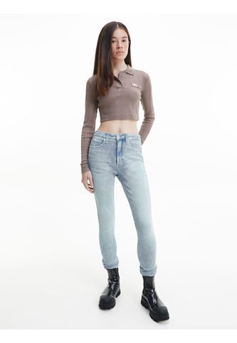 Pantalón De Jeans Azul De Tiro Alto Para Mujer Calvin Klein Calvin Klein