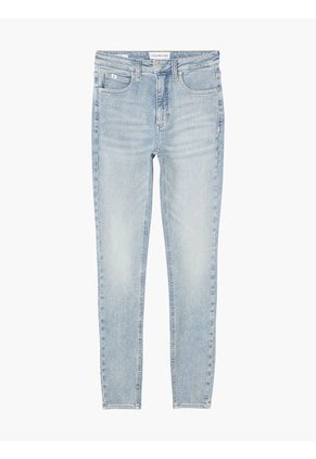Pantalón De Jeans Azul De Tiro Alto Para Mujer Calvin Klein