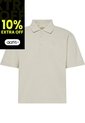 Polo Beige Relaxed De Manga Corta Con Tejido De Canalé Calvin Klein de Calvin Klein