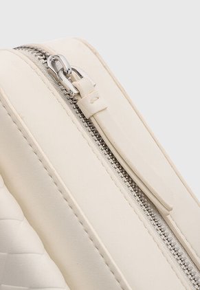 Bolso Manos Libres Calvin Klein Mini Quilt Marfil