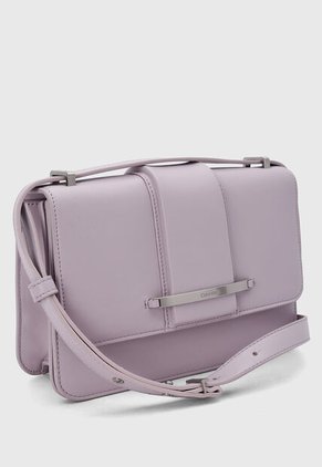 Bolso Manos Libres Calvin Klein Bar Hardware Lila