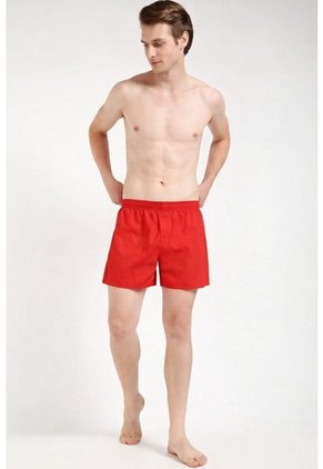 Pantaloneta Roja De Pijama De Popelín De Algodón Calvin Klein