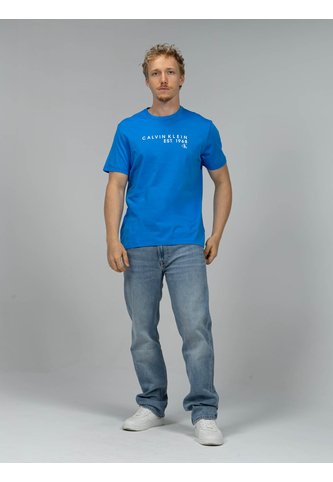 Camiseta Azul Con Gráfico De Logo Calvin Klein Calvin Klein