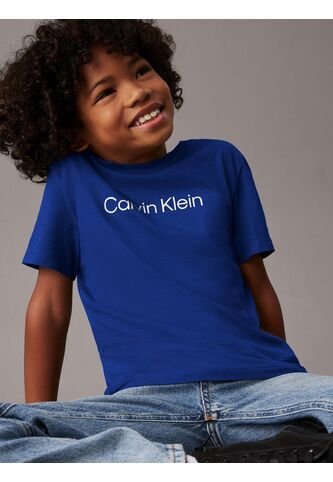 Camiseta Azul Con Logo Infantil Calvin Klein Calvin Klein