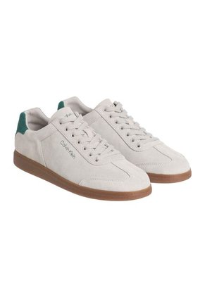Tenis Beige De Corte Bajo Con Textura De Gamuza Calvin Klein