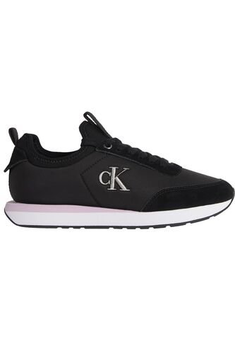 Tenis Negro Retro Runner De Nailon Tipo Sock Calvin Klein Calvin Klein
