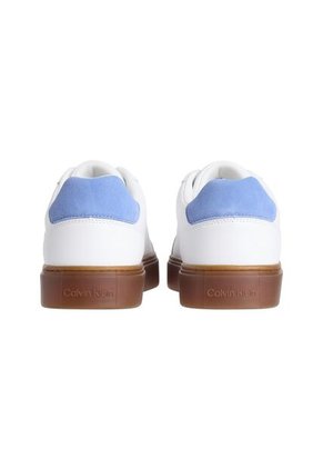 Tenis Blanco Classic De Corte Bajo En Cuero Calvin Klein