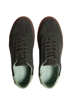 Tenis Verde De Ante De Perfil Bajo Calvin Klein