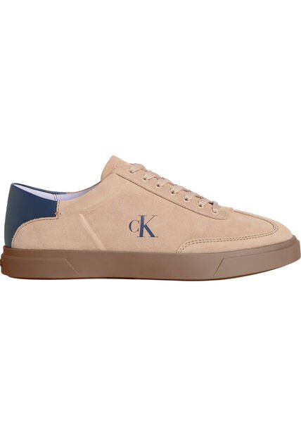 Tenis Beige De Ante De Perfil Bajo Calvin Klein