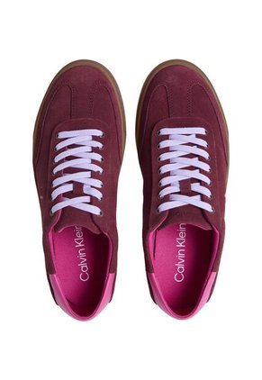 Tenis Rojo De Ante De Perfil Bajo Calvin Klein