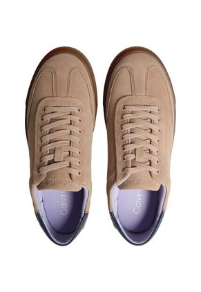 Tenis Beige De Ante De Perfil Bajo Calvin Klein