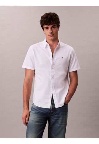 Camisa Blanca Oxford Clásica De Manga Corta Calvin Klein Calvin Klein