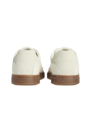 Tenis Blanco De Perfil Bajo En Texturas Mixtas Calvin Klein