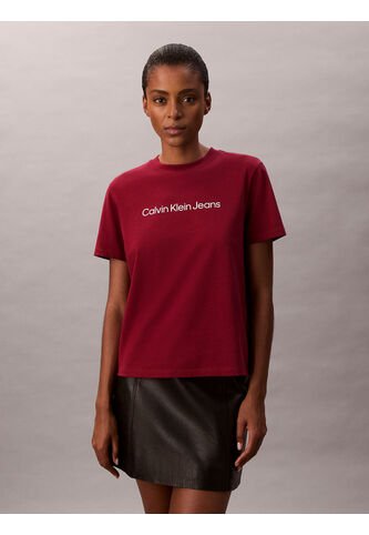 Camiseta Vino Tinto Clásica Con Logo Estampado Calvin Klein Calvin Klein