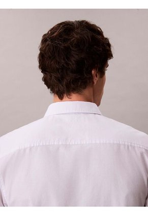 Camisa Blanca Oxford Clásica De Manga Corta Calvin Klein
