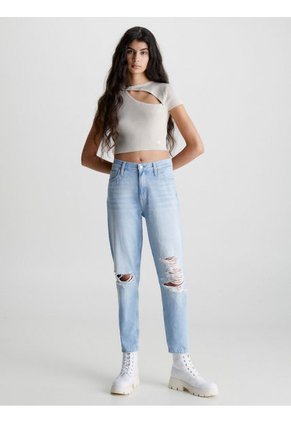 Jeans Mom Azul Para Mujer Calvin Klein