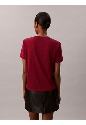 Camiseta Vino Tinto Clásica Con Logo Estampado Calvin Klein