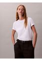 Camiseta Blanca Clásica Con Monograma Metalizado Calvin Klein de Calvin Klein