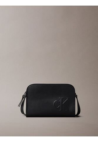 Bolso Negro Cruzado Con Monograma En Relieve Calvin Klein Calvin Klein