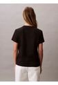 Camiseta Negra De Algodón Con Logo De Archivo Calvin Klein de Calvin Klein