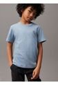 Camiseta Azul Cuello Redondo Con Logo Insignia Calvin Klein de Calvin Klein