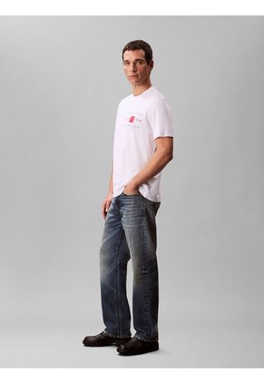 Camiseta Blanca Con Estampado Gráfico Red Box New York City Calvin Klein
