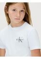 Camiseta Blanca Infantil Con Monograma Calvin Klein de Calvin Klein