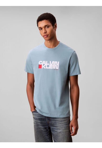 Camiseta Azul Con Estampado Gráfico Redbox Calvin Klein