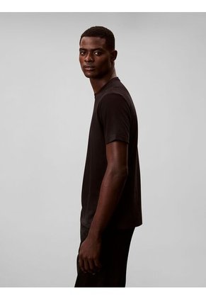 Camiseta Negra Con Estampado Gráfico De Monograma Calvin Klein