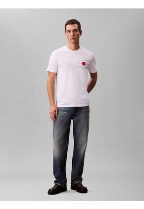Camiseta Blanca Con Estampado Gráfico Red Box New York City Calvin Klein