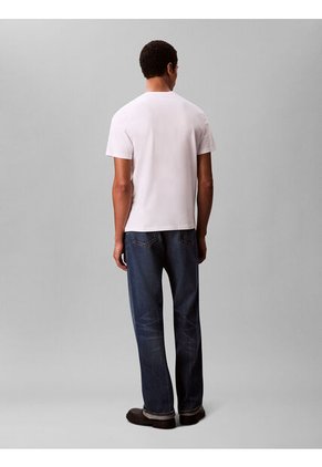 Camiseta Blanca Con Estampado Gráfico De Monograma Calvin Klein