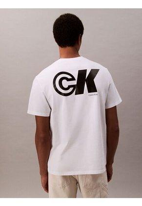 Camiseta Blanca Sport Con Logotipo Gráfico Calvin Klein