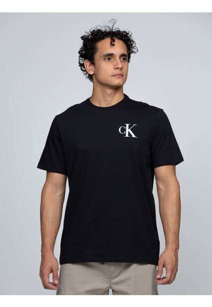 Camiseta Negra Con Monograma 30s Calvin Klein