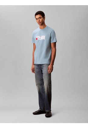 Camiseta Azul Con Estampado Gráfico Redbox Calvin Klein