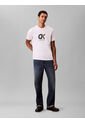 Camiseta Blanca Con Estampado Gráfico De Monograma Calvin Klein de Calvin Klein