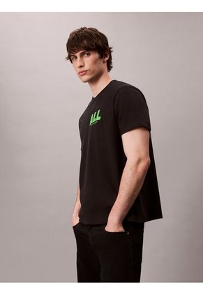Camiseta Negra Con Estampado Gráfico All Calvin Klein