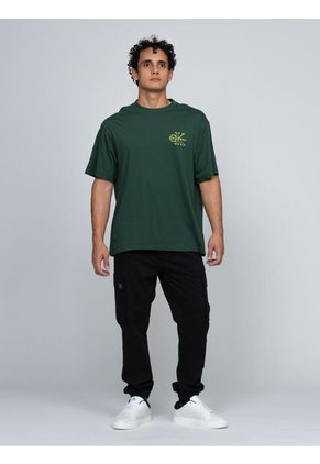 Camiseta Verde Con Gráfico De Monograma Calvin Klein Calvin Klein