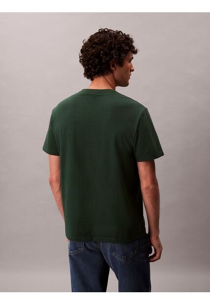 Camiseta Verde 20s Con Estampado Gráfico De Monograma Calvin Klein