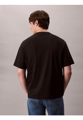 Camiseta Negra Con Gráfico De Logo En Bloque Calvin Klein