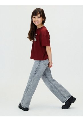 Camiseta Vino Para Niña Tinto Con Logo Y Acabado Brillante Calvin Klein