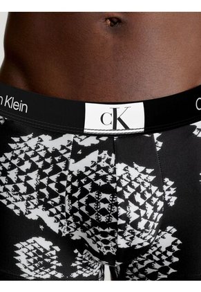 Boxer Negro Estampado En Microfibra Low Rise Trunk Calvin Klein